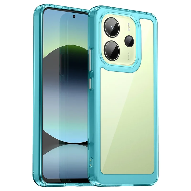 For Xiaomi Redmi Note 14 4G (164.84mm) Case TPU + Acrylic Protective Clear Phone Cover - Transparent Blue