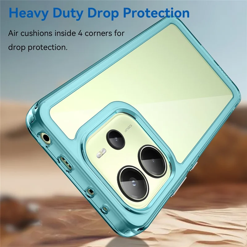 For Xiaomi Redmi Note 14 4G (164.84mm) Case TPU + Acrylic Protective Clear Phone Cover - Transparent Blue