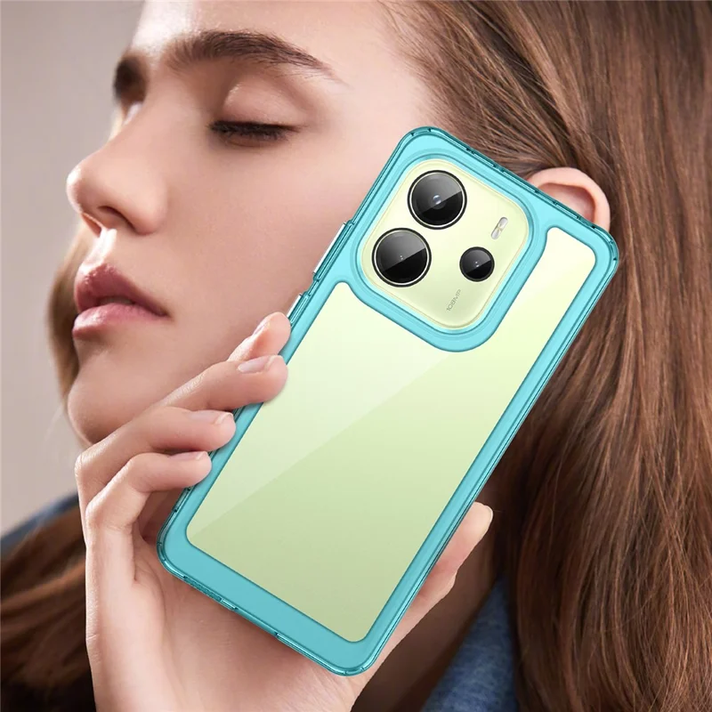 For Xiaomi Redmi Note 14 4G (164.84mm) Case TPU + Acrylic Protective Clear Phone Cover - Transparent Blue