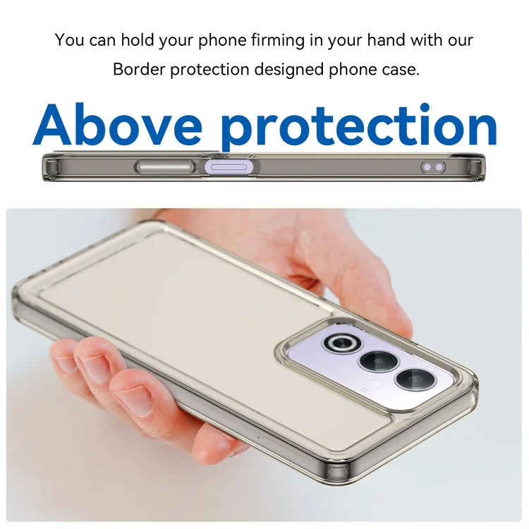 TPU Hülle für Oppo A80 5G / A3x 5G (China) / K12x 5G (Indien) / A3 Vitality Edition (China) / A3 Pro (Global) 5G Smartphone Rückseite - Transparent Grau