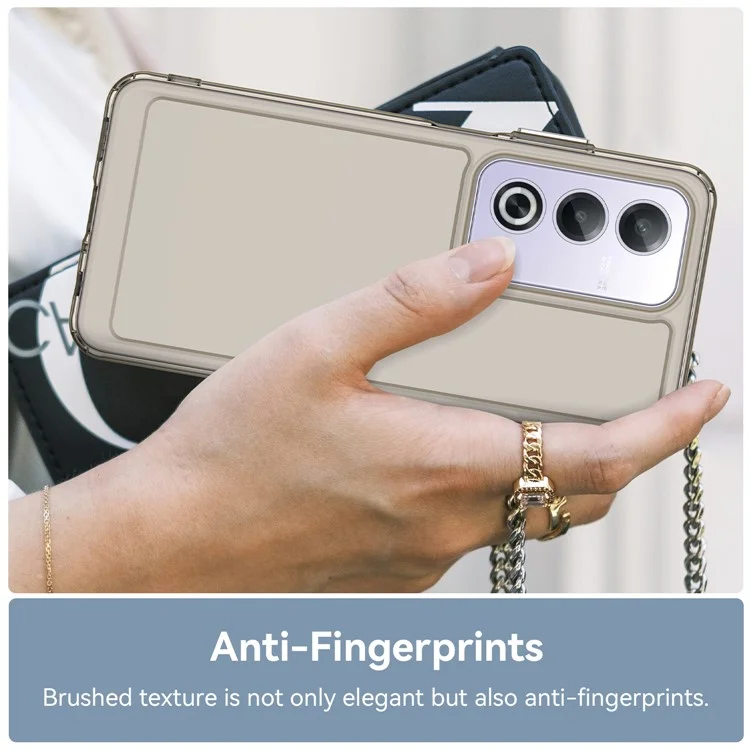 TPU Hülle für Oppo A80 5G / A3x 5G (China) / K12x 5G (Indien) / A3 Vitality Edition (China) / A3 Pro (Global) 5G Smartphone Rückseite - Transparent Grau