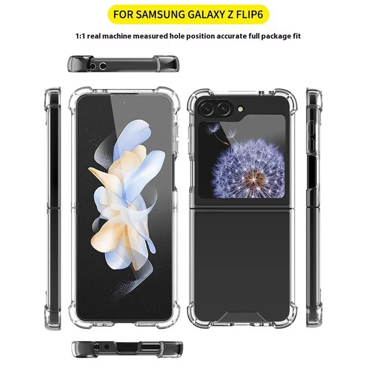 Compra a granel para funda de Samsung Galaxy Z Flip6 5G con esquinas reforzadas TPU + PC de 1,5 mm, anticaídas