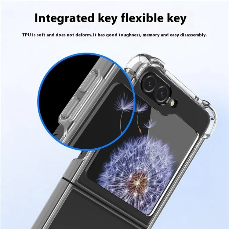 Compra a granel para funda de Samsung Galaxy Z Flip6 5G con esquinas reforzadas TPU + PC de 1,5 mm, anticaídas