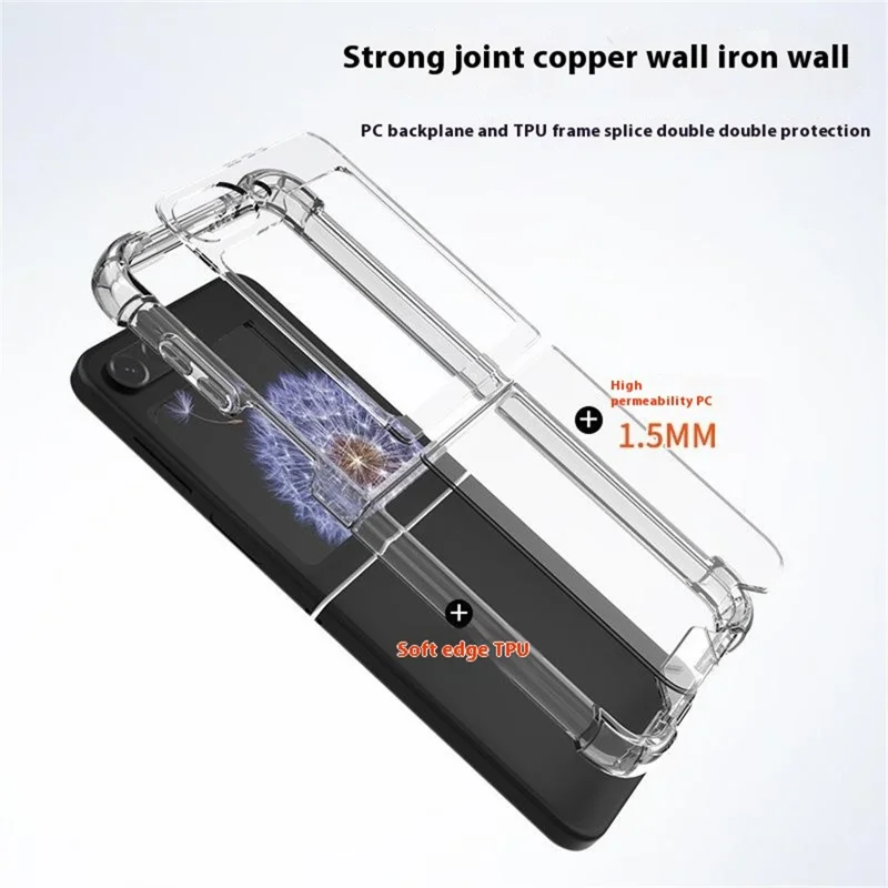 Bulk Purchasing For Samsung Galaxy Z Flip5 5G Case Reinforced Corners TPU + PC 1.5mm Shockproof Phone Cover