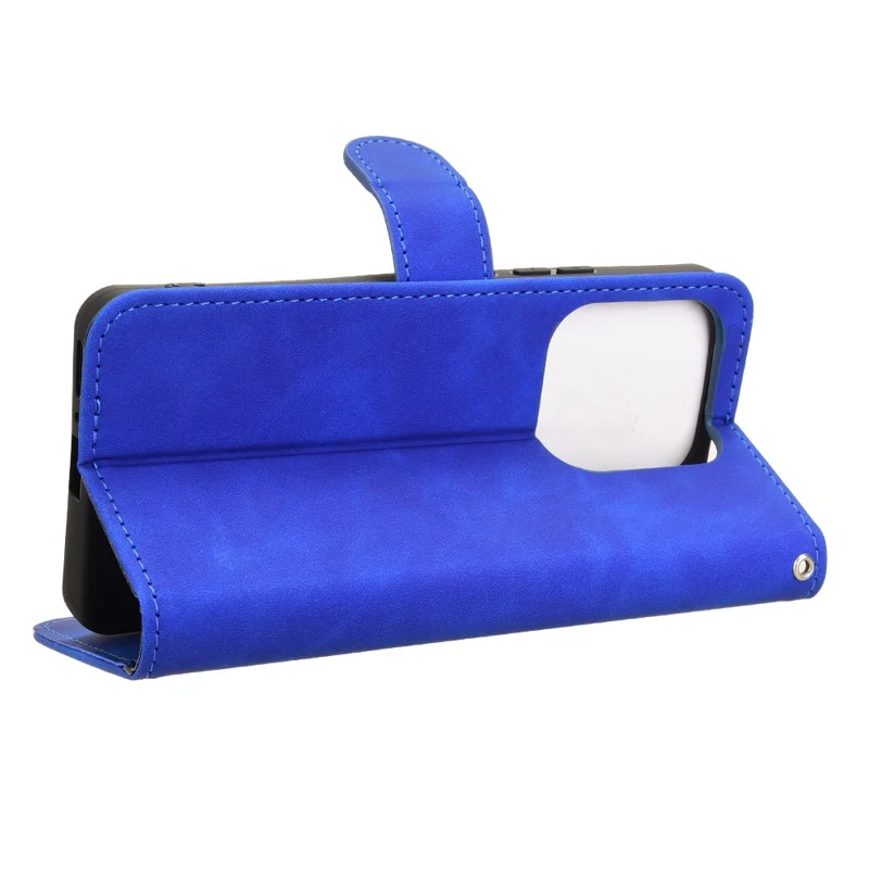 For Xiaomi Redmi Note 14 4G (164.84mm) Leather Case Skin Feel Anti Drop Wallet Flip Phone Cover - Blue