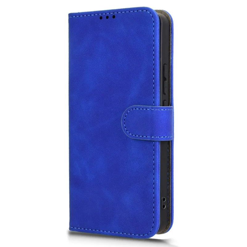 For Xiaomi Redmi Note 14 4G (164.84mm) Leather Case Skin Feel Anti Drop Wallet Flip Phone Cover - Blue