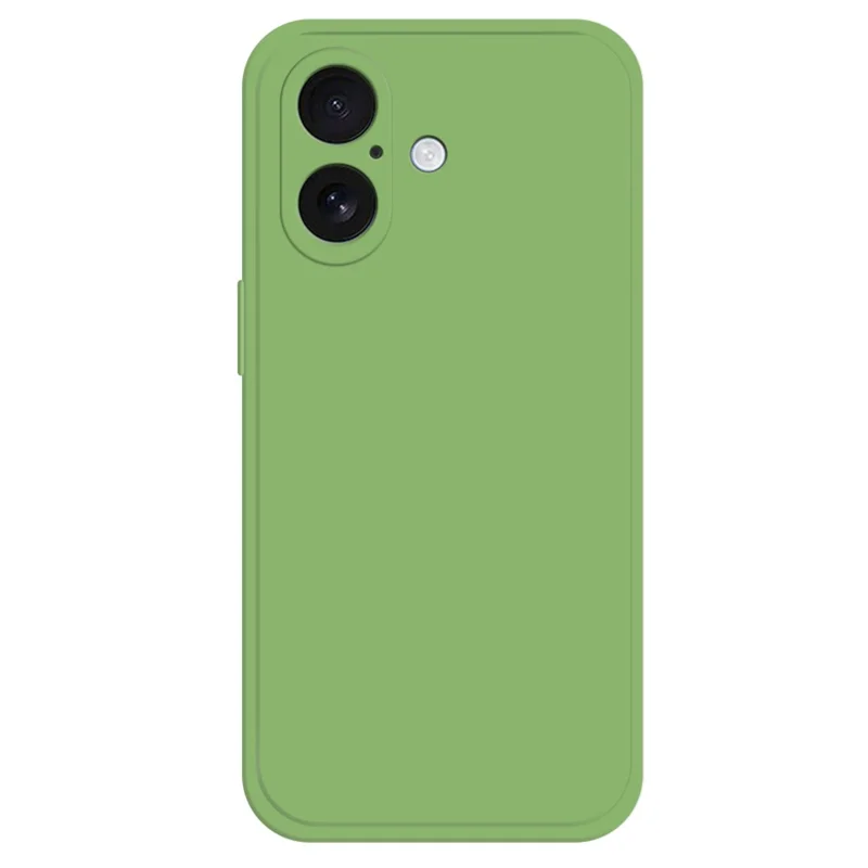 غطاء هاتف من مادة TPU لهاتف iPhone 16 Plus بحواف مستقيمة وحماية عالية - أخضر الماتشا