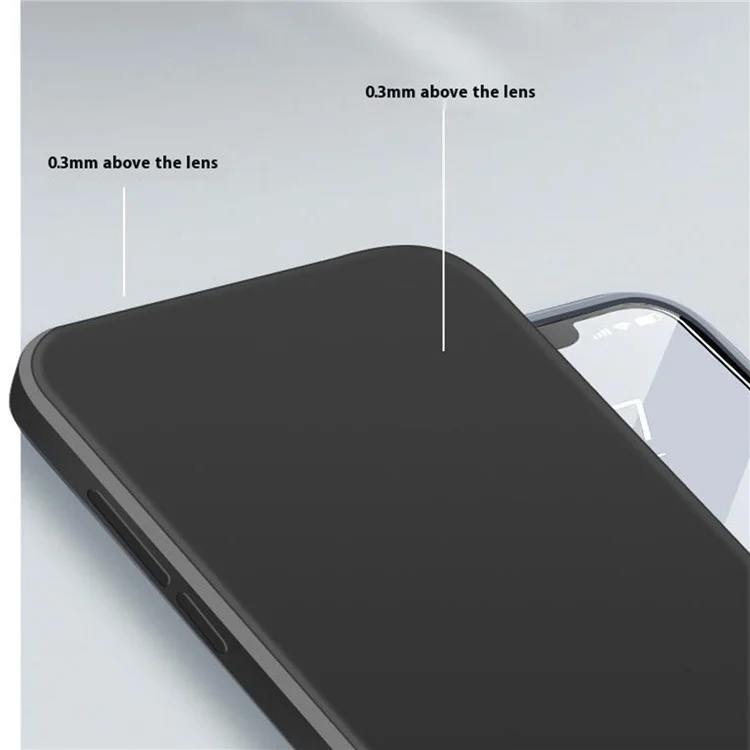 Für Xiaomi Redmi K80 Pro 5G TPU-Hülle Geradkantig Schutz Handyhülle - Schwarz