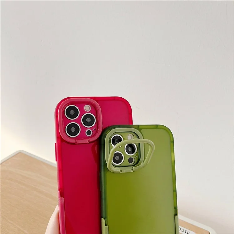 Para el Iphone 14 Pro Anti-fading Cell Telephip Case Shell Shell Camera Red Ring Ring Slim Fit Telip - Verde