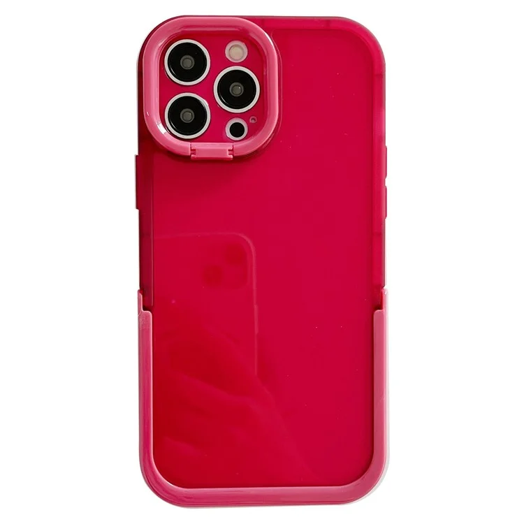 Anti-drop Phone Case for iPhone 14 Pro Max, Supporting Kickstand Camera Protection Phone Protective Back Cover - Red