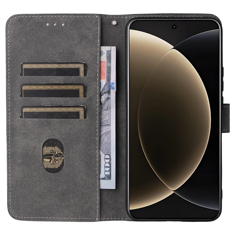 Hoes voor Xiaomi 15 Ultra, portemonnee, met RFID-blokkering, PU-leer, zwart, met stand