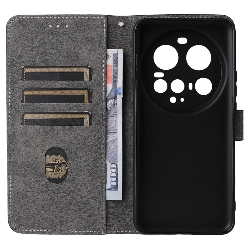 Hoes voor Xiaomi 15 Ultra, portemonnee, met RFID-blokkering, PU-leer, zwart, met stand
