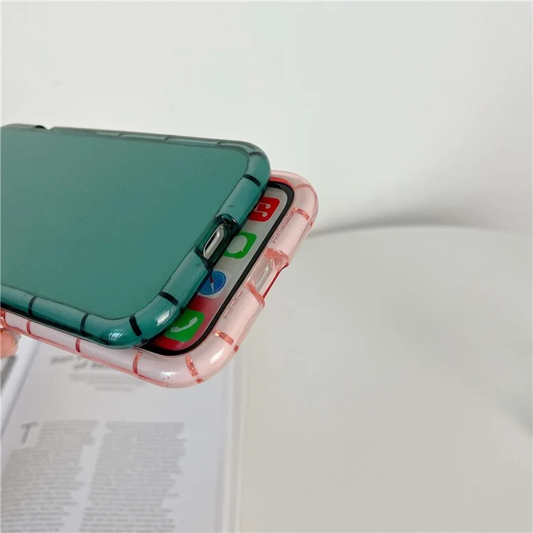 For iPhone 14 Soft TPU Cover Luminous Noctilucent Anti-scratch Cell Phone Case - Pink
