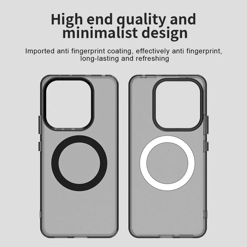 For Xiaomi Redmi Note 14 4G (164.84mm) Case Magnetic Case Anti Drop Hybrid Phone Back Cover - Black