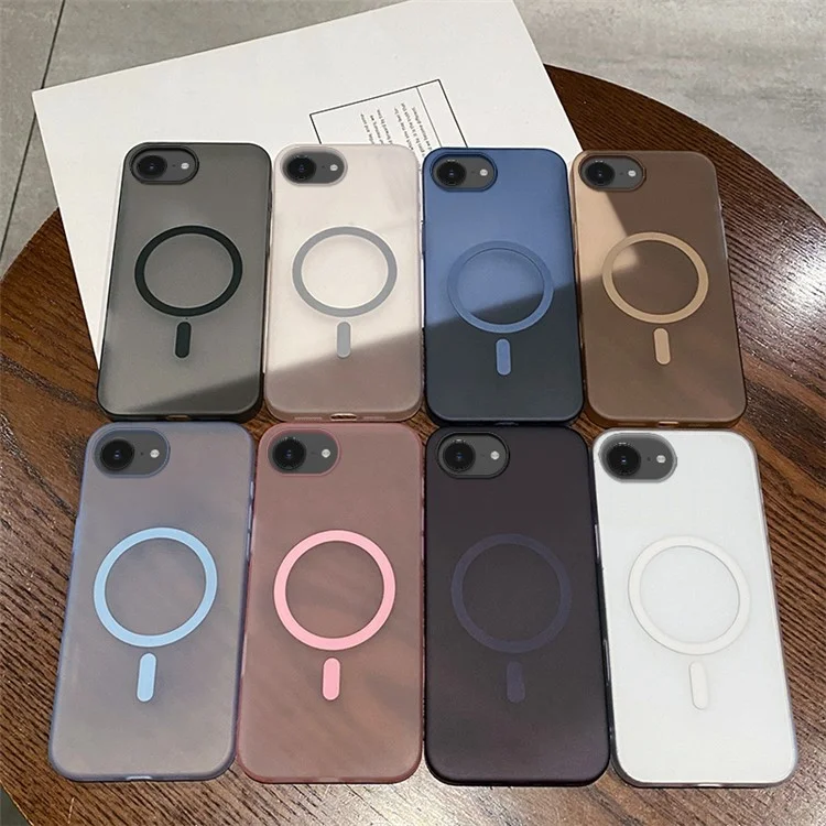 Cover per iPhone 16e Magnetica Compatibile con MagSafe - Custodia Rigida Smerigliata - Oro Deserto