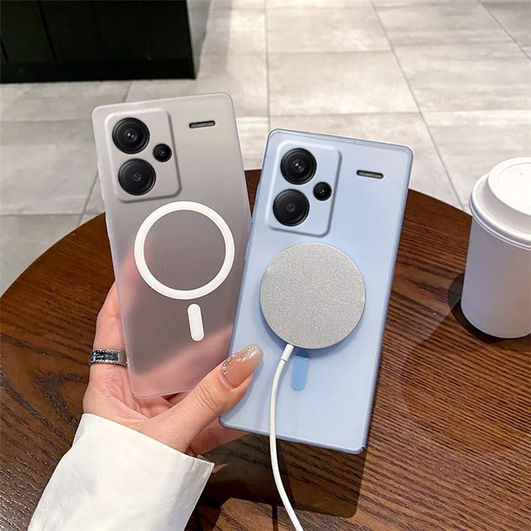 Чехол для Xiaomi Redmi Note 13 Pro+ 5G, совместимый с MagSafe, с точными вырезами, матовый пластиковый чехол - Золотой Desert