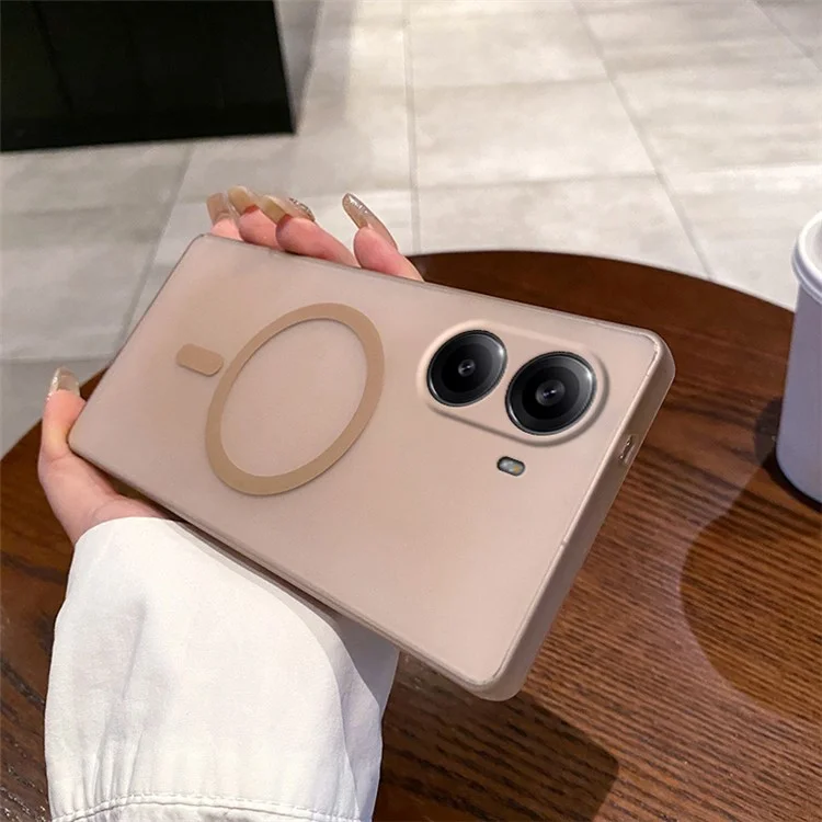 For Xiaomi Redmi Turbo 4 5G Case Compatible with MagSafe Precise Cutouts Matte PC Phone Cover - Desert Gold