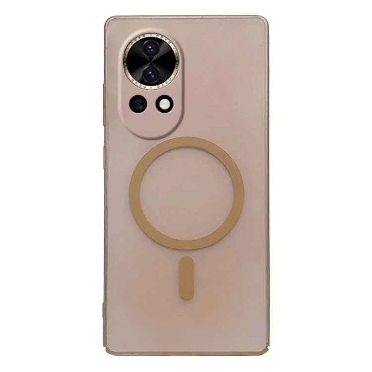 Capa para Huawei nova 13 5G Compatível com MagSafe Recortes Precisos Capa de Celular PC Fosca - Dourado Deserto