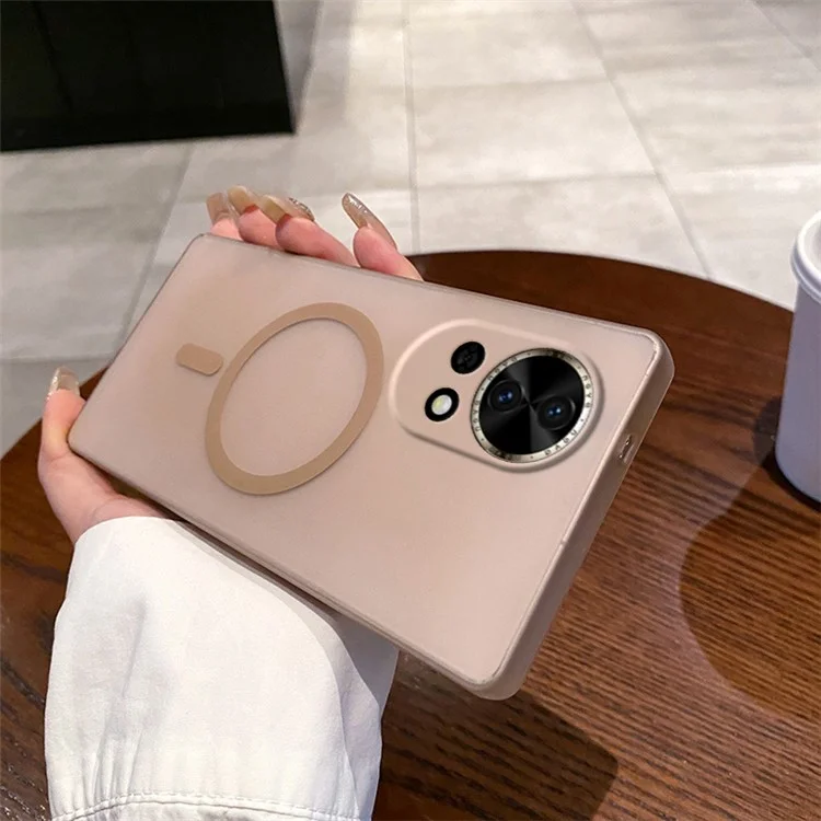Capa para Huawei nova 13 5G Compatível com MagSafe Recortes Precisos Capa de Celular PC Fosca - Dourado Deserto