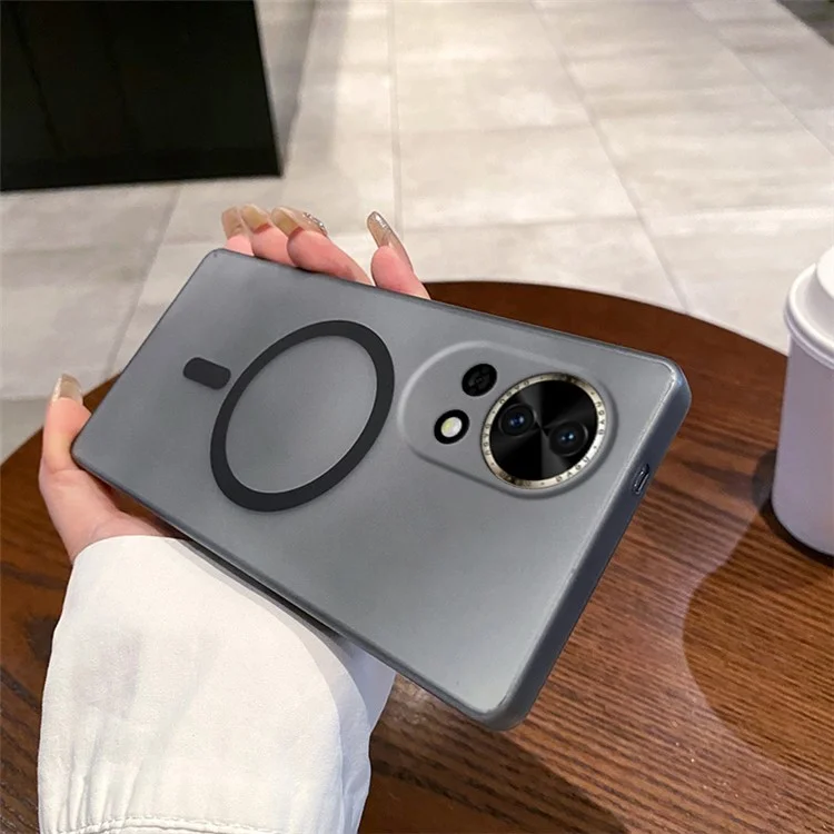 For Huawei nova 13 5G Case Compatible with MagSafe Precise Cutouts Matte PC Phone Cover - Transparent Black
