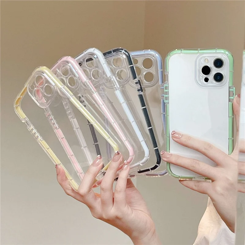 For iPhone 14 Pro Max Luminous Noctilucent Bumper Phone Case Shockproof Flexible TPU Shell - Purple