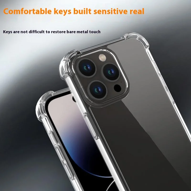 Groothandel voor iPhone 13 Pro hoesje met verstevigde hoeken TPU + PC 1,5 mm stootvaste telefoonhoes