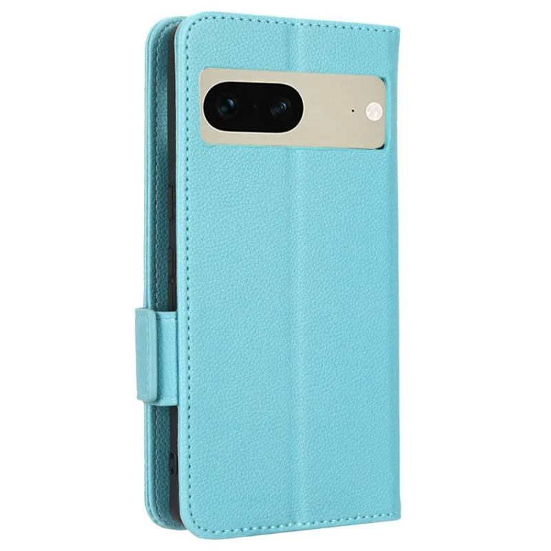 Copertina Telefonica a Prova di Goccia Per Google Pixel 7 5G, Protezione PU Full PU Dual Magnetic Class Case Con Supporto Per il Portafoglio - Bambina Blu