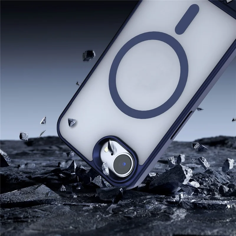 For iPhone 17e / 16e Case Compatible with MagSafe Kickstand TPU + PC Matte Phone Cover - Dark Purple