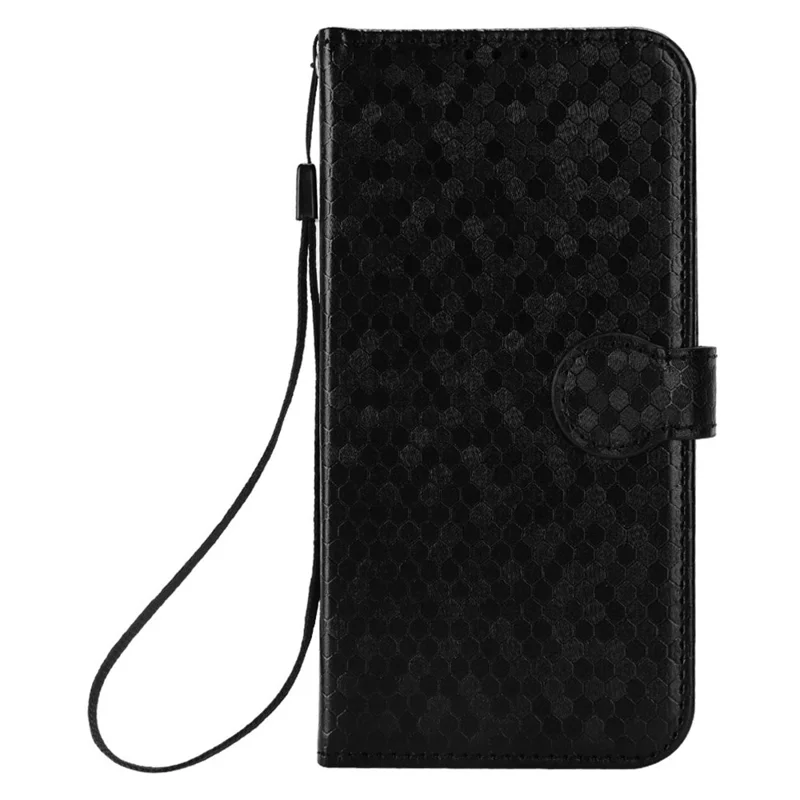 Étui Portefeuille pour Realme 14 Pro Lite 5G / 13 Pro 5G (Global) / 13 Pro+ 5G (Global) Motif à Pois en Cuir PU - Noir