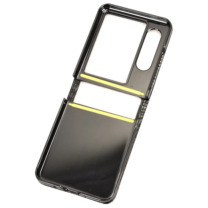 For ZTE nubia Flip2 5G A404ZT Case with Card Slot Dot Pattern Imprint PC + PU Leather Phone Cover - Black