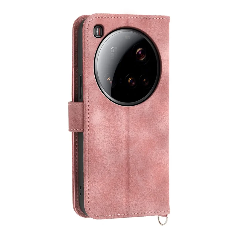For Xiaomi 15 Ultra Case Flower Pattern PU Leather Wallet Phone Cover with Strap - Pink