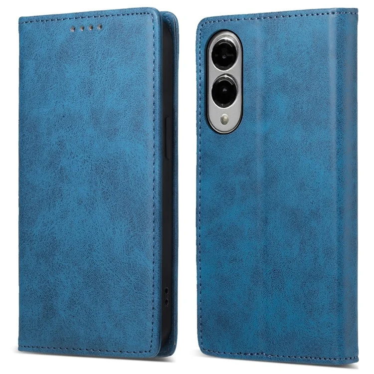 Pour Samsung Galaxy S25 Edge Étui Portefeuille avec Blocage RFID en Cuir PU - Bleu