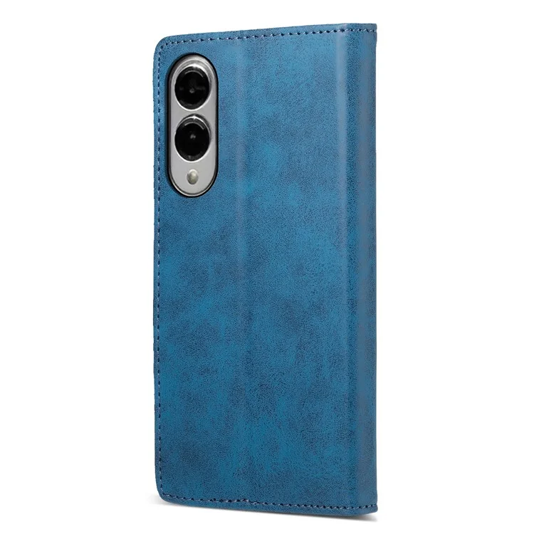 Pour Samsung Galaxy S25 Edge Étui Portefeuille avec Blocage RFID en Cuir PU - Bleu