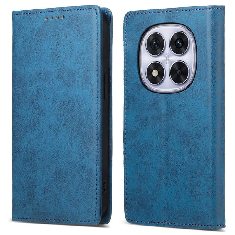 Funda tipo cartera para Xiaomi Redmi Note 14 Pro 4G con bloqueo RFID, cubierta de teléfono de cuero sintético - Azul
