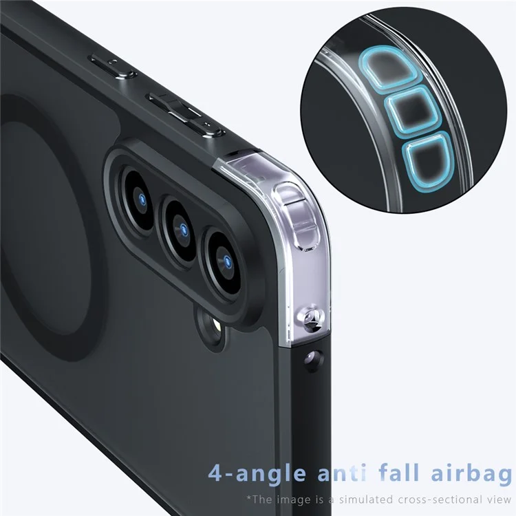 Capa para Samsung Galaxy A56 5G Compatível com MagSafe TPU + PC Acabamento Fosco Toque Suave Proteção de Celular