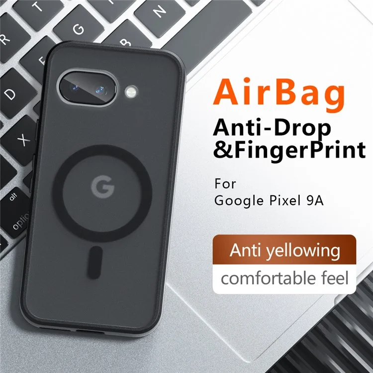 For Google Pixel 9a Case Compatible with MagSafe TPU + PC Matte Skin Touch Phone Cover