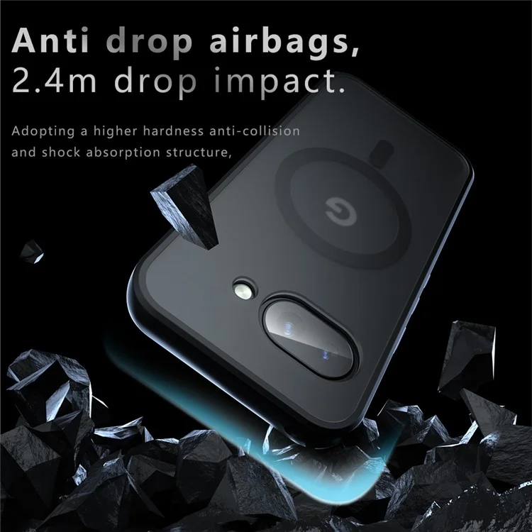 For Google Pixel 9a Case Compatible with MagSafe TPU + PC Matte Skin Touch Phone Cover