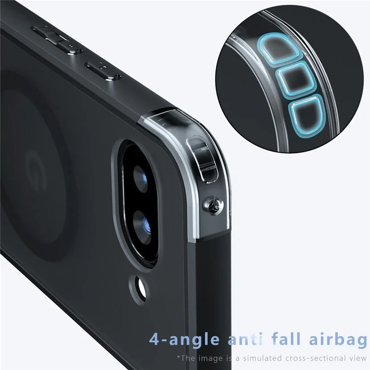 For Google Pixel 9a Case Compatible with MagSafe TPU + PC Matte Skin Touch Phone Cover