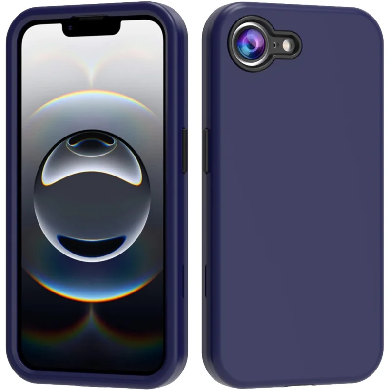 GW03 For iPhone 16e Case TPU + PC Phone Cover Dual Layer Shockproof - Navy Blue