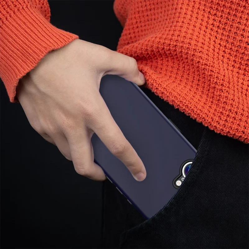 GW03 For iPhone 16e Case TPU + PC Phone Cover Dual Layer Shockproof - Navy Blue