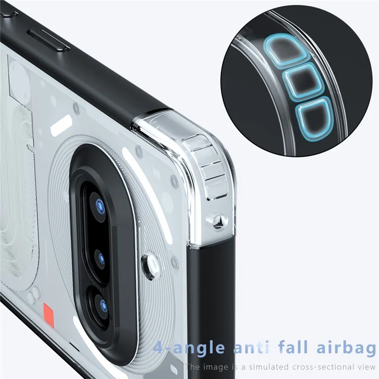 For Nothing Phone (3a) Case TPU + PC Shockproof Clear Phone Cover