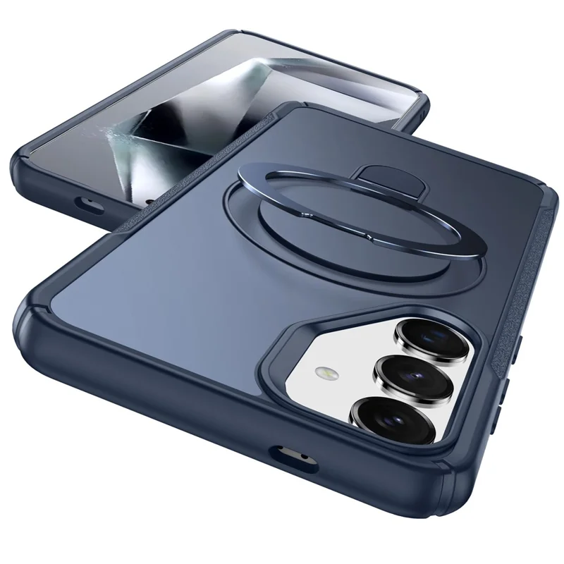 For Samsung Galaxy S25 / S24 Case with Magnetic Kickstand TPU + PC Anti Drop Phone Cover - Sapphire