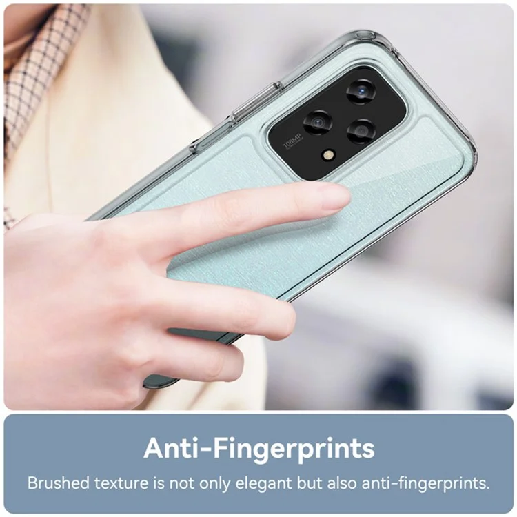 Capa WANLONFENG MF2 Series para Honor 200 Lite em TPU Acrílico Transparente com 2 Películas de Vidro Temperado