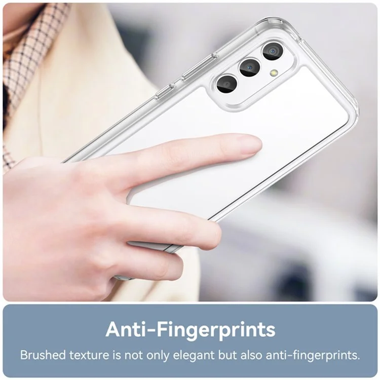 WANLONFENG MF2 Series Capa para Samsung Galaxy A54 5G em TPU Acrílico Transparente com 2 Películas de Vidro Temperado