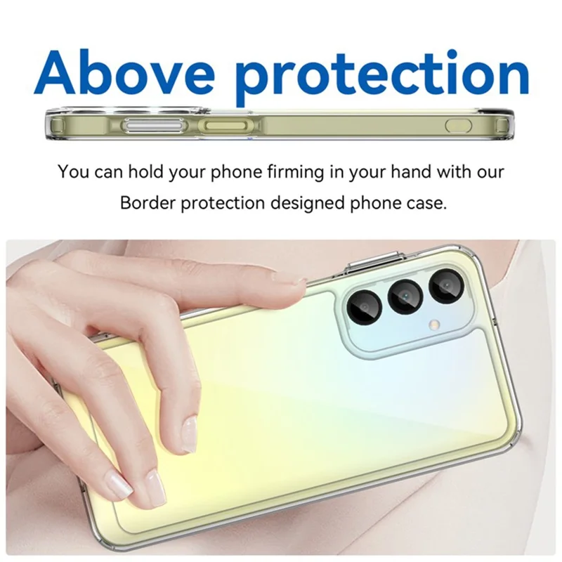 Funda WANLONFENG MF2 Serie para Samsung Galaxy A16 5G / A16 4G de TPU y Acrílico Transparente con 2 Láminas de Vidrio Templado