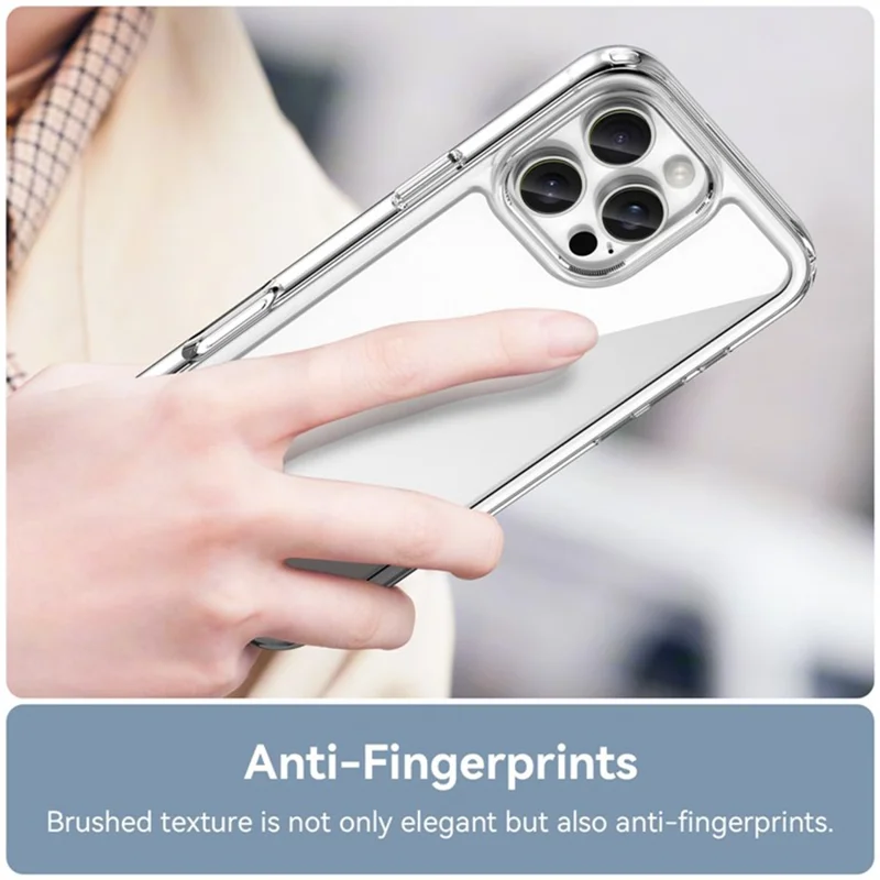 Capa WANLONFENG MF2 Series para iPhone 16 Pro Max em TPU Acrílico Transparente com 2 Películas de Vidro Temperado