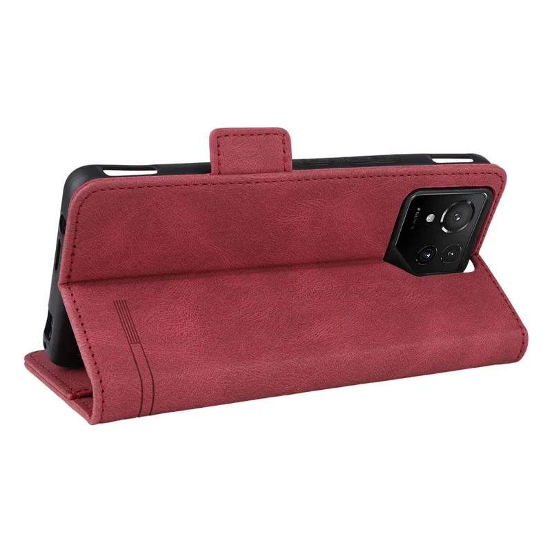 For Asus ROG Phone 9 5G Case Leather Wallet Flip Phone Cover with Hardware Decor - Rose
