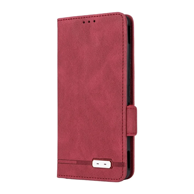 For Asus ROG Phone 9 5G Case Leather Wallet Flip Phone Cover with Hardware Decor - Rose