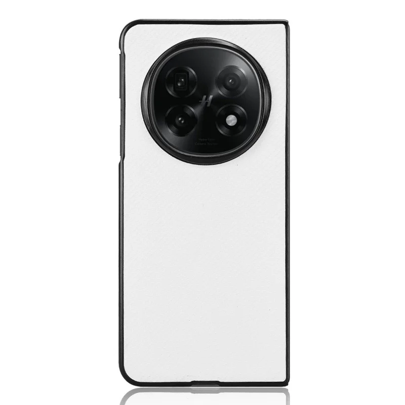 For Oppo Find N5 5G Case Carbon Fiber Texture Shockproof PU + PC Phone Cover - White