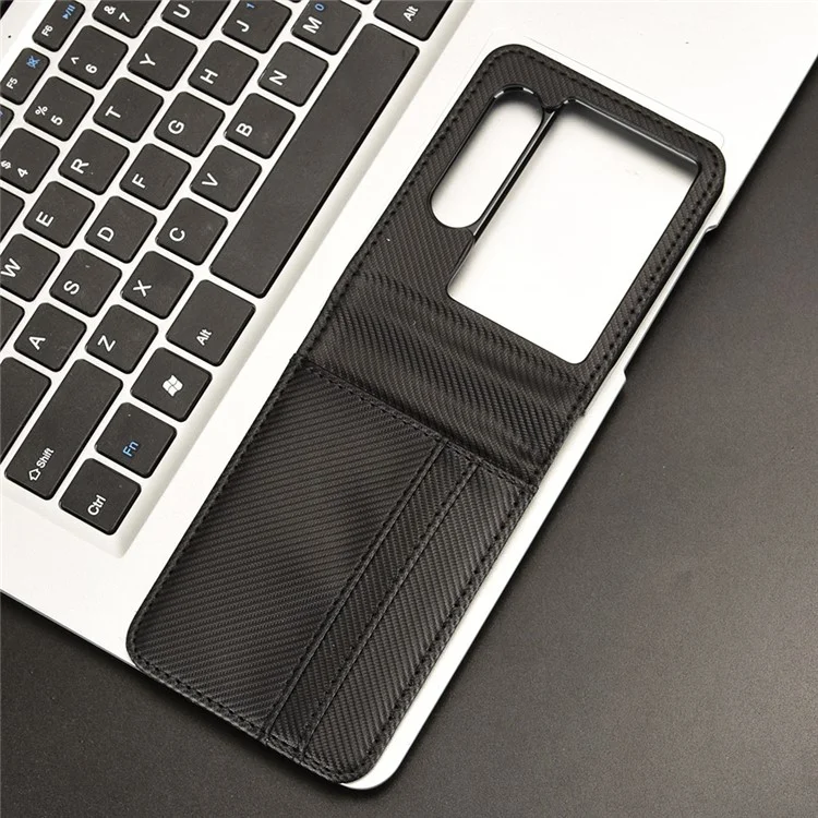 For ZTE nubia Flip2 5G Case PU Leather + PC Card Holder Mobile Phone Cover - Black